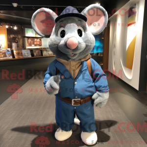 Blå mus maskot kostume...