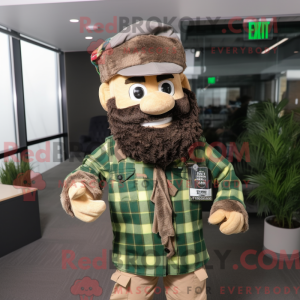 Beige Green Beret mascot...