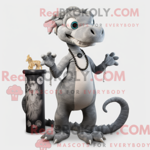 Grå Hydra maskot kostume...