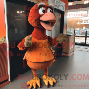 Rust Turkey mascot costume...