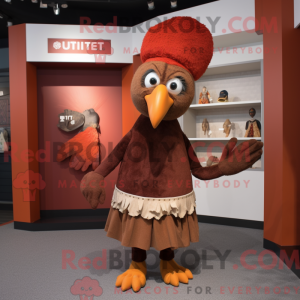 Rust Turkey mascot costume...