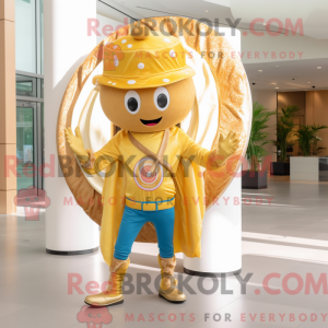 Gold Donut mascot costume...