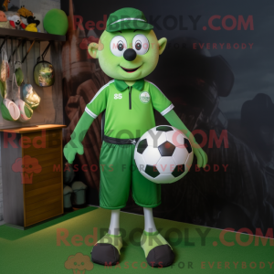 Green Soccer Ball mascot...