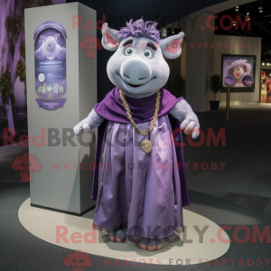 Lavender Sow mascot costume...