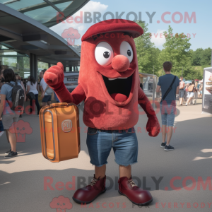 Maroon Currywurst maskot...