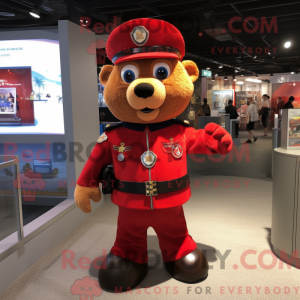 Red Police Officer mascot...
