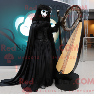 Black Celtic Harp mascot...
