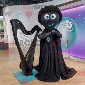 Black Celtic Harp mascot...