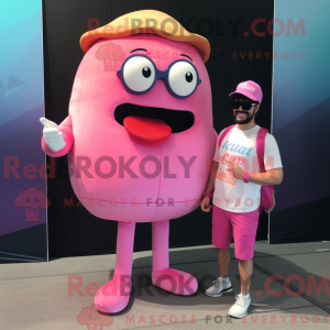 Pink Burgers mascot costume...