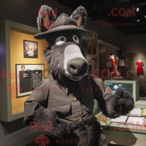 Black Donkey mascot costume...