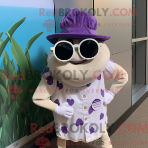 Lavendel-Auster-Maskottchen...