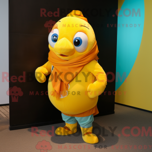 Yellow Clown Fish mascot...