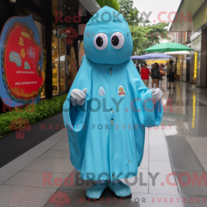 Maskottchenkostüm Cyan...