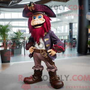 Maroon Pirate maskot...