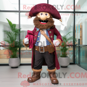 Maroon Pirate maskot...