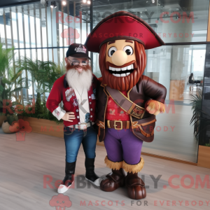 Maroon Pirate maskot...