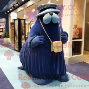 Navy Walrus mascot costume...