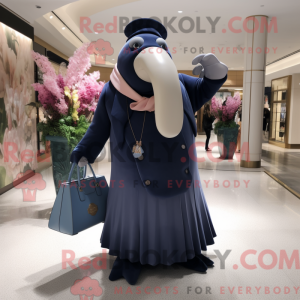 Navy Walrus maskot kostume...