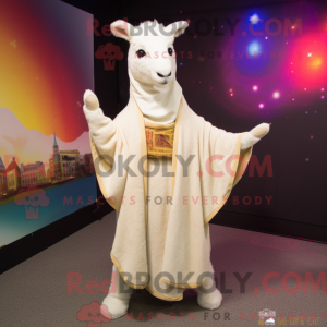 Cream Llama mascot costume...