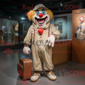 Máscara Beige Evil Clown...