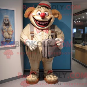 Máscara Beige Evil Clown...