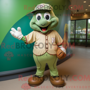 Olive Baseball Glove mascot...