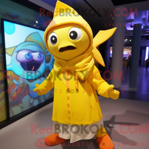 Yellow Cod mascot costume...