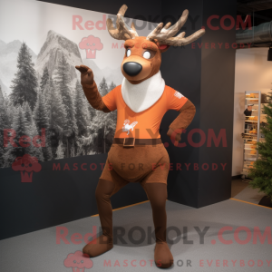 Rust Deer mascot costume...