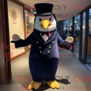 Navy Penguin mascot costume...