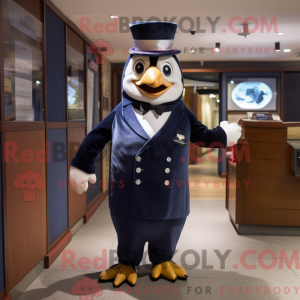 Navy Penguin maskot kostume...