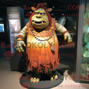 Rust Ogre mascottekostuum...