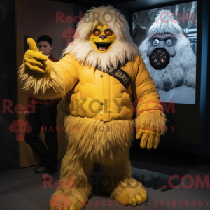 Geel Yeti-mascottekostuum...