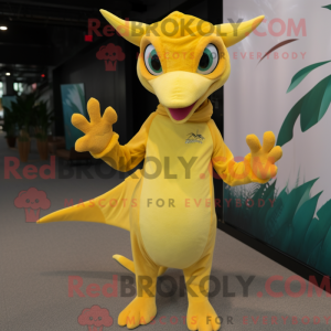 Yellow Pterodactyl mascot...
