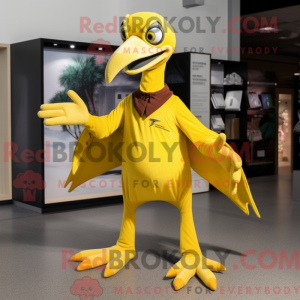 Yellow Pterodactyl mascot...