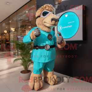 Turkis Camel maskot kostume...