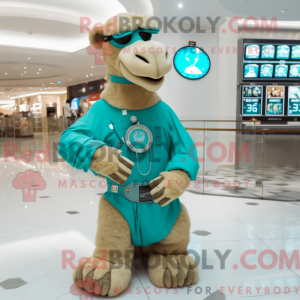 Turkis Camel maskot kostyme...