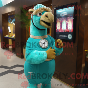Turkis Camel maskot kostume...