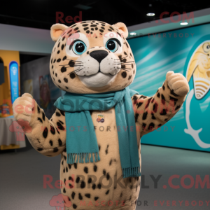 Tan Jaguar mascot costume...