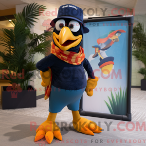 Navy Toucan maskot kostume...