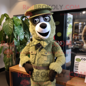 Olive Alpaca mascot costume...