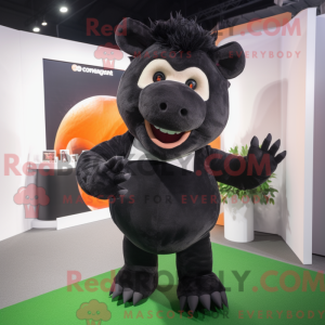 Black Sow mascot costume...