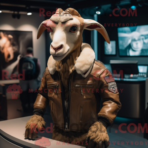 Tan Goat mascot costume...