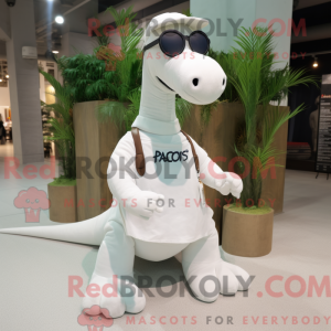 Hvid Diplodocus maskot...