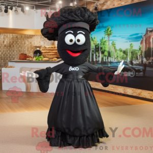 Black Paella mascot costume...