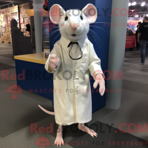 White Rat mascot costume...