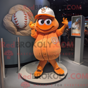 Oransje baseballhanske...