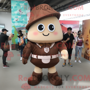 Brown Ice Cream Cone mascot...