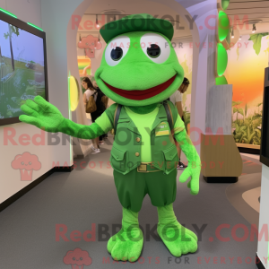 Forest Green Frog mascot...
