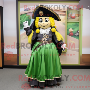 Olive Pirate mascot costume...