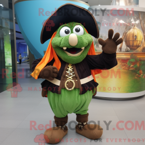 Olive Pirate mascot costume...